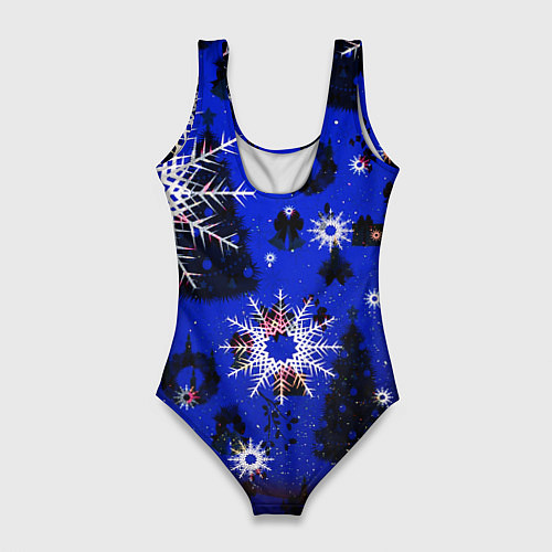 Женский купальник-боди Зимние снежинки рождество / 3D-принт – фото 2