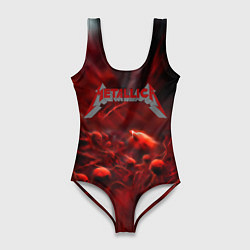 Купальник-боди 3D женский Metallica alboom band, цвет: 3D-принт
