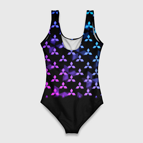 Женский купальник-боди Митсубиси неоновый градиент значки / 3D-принт – фото 2