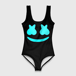 Женский купальник-боди Маршмеллоу голубое лого