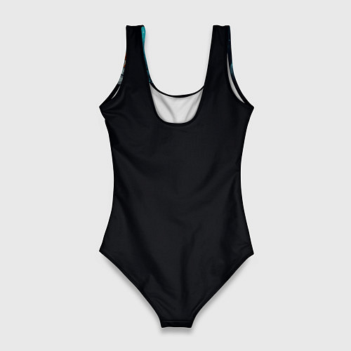 Женский купальник-боди Ёжик в тумане с дымом кальяна / 3D-принт – фото 2