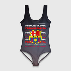 Женский купальник-боди Логотип футбольный клуб Барселона