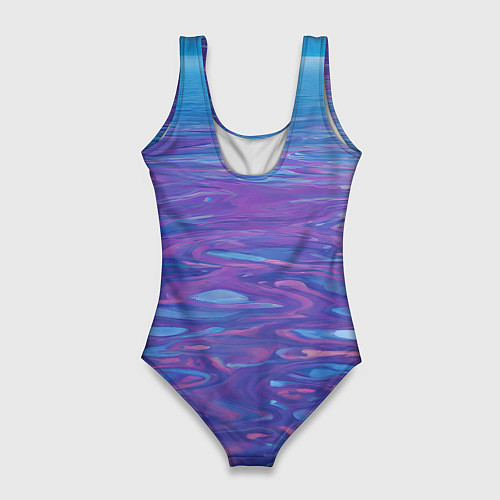 Женский купальник-боди Абстрактная вода живописная / 3D-принт – фото 2