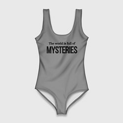 Купальник-боди 3D женский Этот мир полон загадок, цвет: 3D-принт