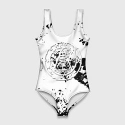 Купальник-боди 3D женский Silent hill logo краски, цвет: 3D-принт