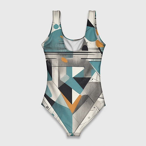 Женский купальник-боди Три человека авангард / 3D-принт – фото 2