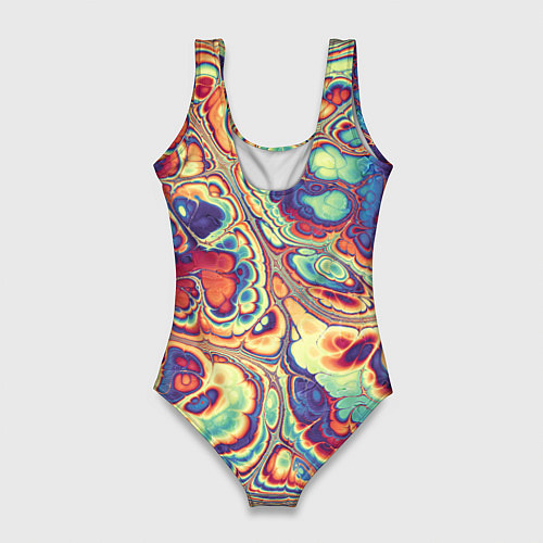 Женский купальник-боди Абстрактный разноцветный паттерн / 3D-принт – фото 2