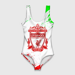 Купальник-боди 3D женский Liverpool краски спорт, цвет: 3D-принт
