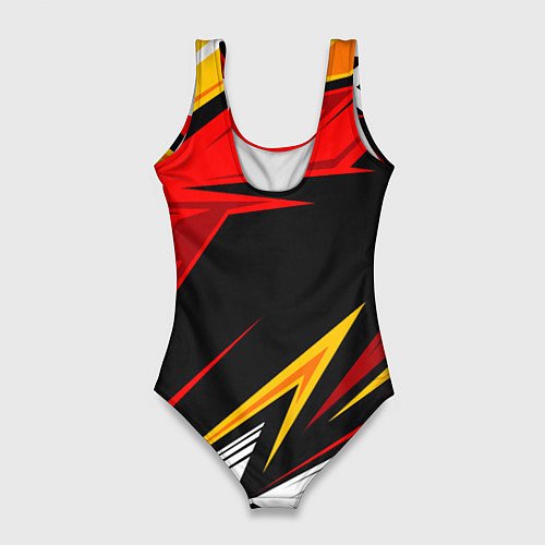 Женский купальник-боди Роблокс - спортивная абстрация / 3D-принт – фото 2