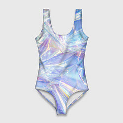 Купальник-боди 3D женский Эффект голографии с пластиковой лентой, цвет: 3D-принт