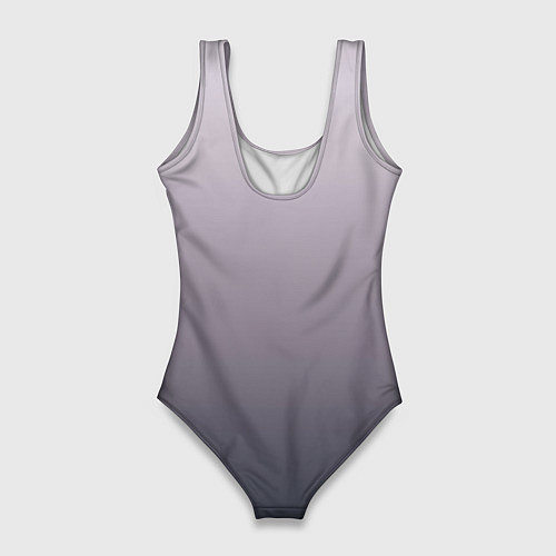 Женский купальник-боди Бледный серо-пурпурный градиент / 3D-принт – фото 2