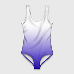 Женский купальник-боди Градиент белый ультрамарин