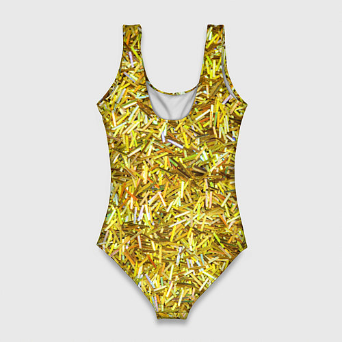 Женский купальник-боди Золотые ленточки / 3D-принт – фото 2