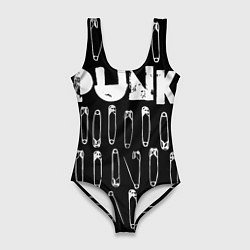 Купальник-боди 3D женский Punk pins, цвет: 3D-принт