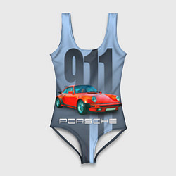 Женский купальник-боди Винтажный автомобиль Porsche 911 Carrera
