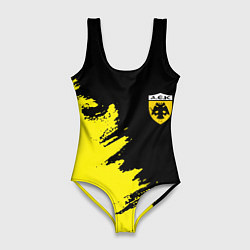 Женский купальник-боди AEK sport color yellow