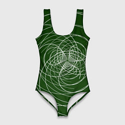 Женский купальник-боди Контурные вихри