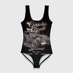 Купальник-боди 3D женский Традиционный хотрод в стиле rat, цвет: 3D-принт