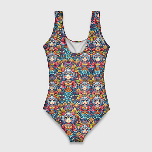 Женский купальник-боди Аниме персонаж паттерн / 3D-принт – фото 2