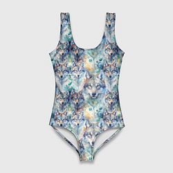 Женский купальник-боди Паттерн из волков