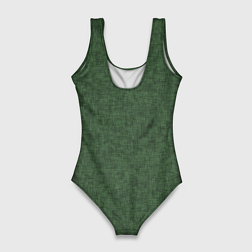 Женский купальник-боди Лесной зелёный однотонный текстурированный / 3D-принт – фото 2
