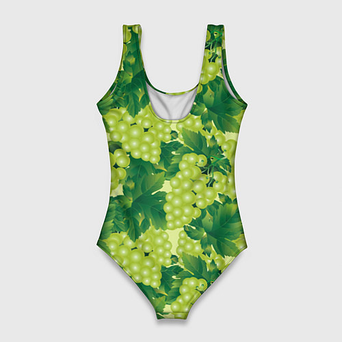 Женский купальник-боди Виноградный паттерн / 3D-принт – фото 2