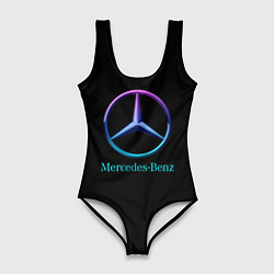 Женский купальник-боди Mercedes neon logo