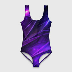 Женский купальник-боди Фиолетовая объемная неровная текстура