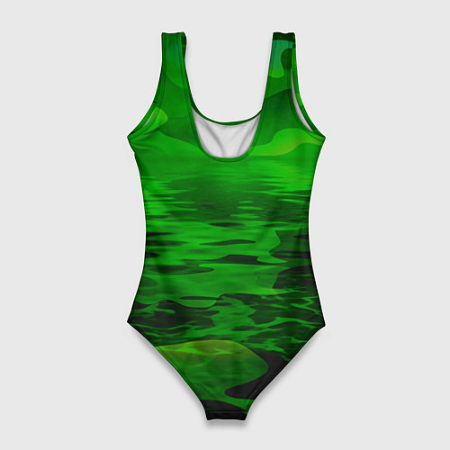 Женский купальник-боди Камуфляж с водой / 3D-принт – фото 2