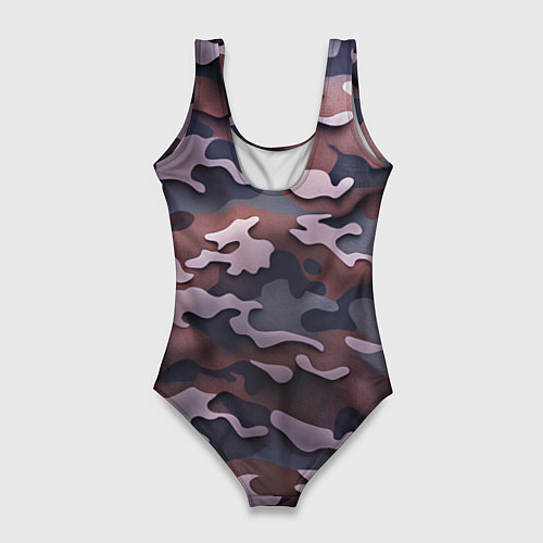 Женский купальник-боди Камуфляж-грязь / 3D-принт – фото 2