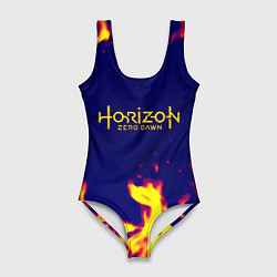 Женский купальник-боди Horizon zero dawn flame yellow