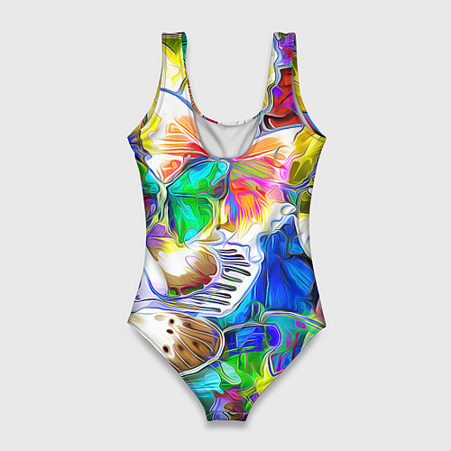 Женский купальник-боди Живописные бабочки / 3D-принт – фото 2