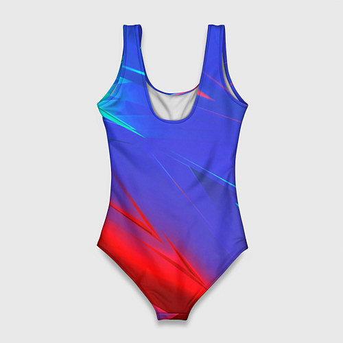 Женский купальник-боди Неоновые полосы геометрия / 3D-принт – фото 2