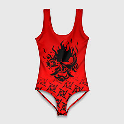 Женский купальник-боди Cyberpunk steel samurai