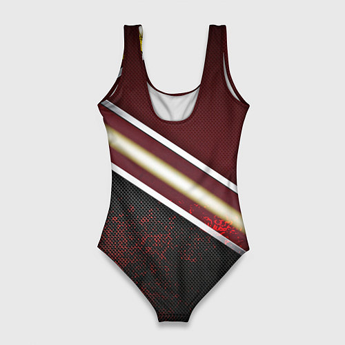 Женский купальник-боди Сталь Россия текстура / 3D-принт – фото 2