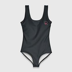 Купальник-боди 3D женский Увядшее сердце, цвет: 3D-принт