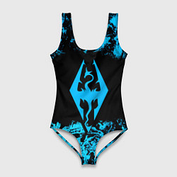 Женский купальник-боди Skyrim краски лого