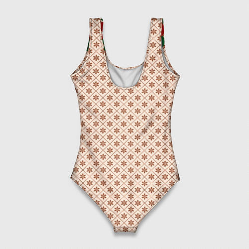 Женский купальник-боди Гусси - надпись цветная / 3D-принт – фото 2