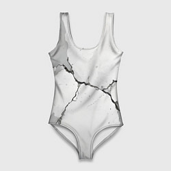 Купальник-боди 3D женский Растрескавшийся бетон, цвет: 3D-принт