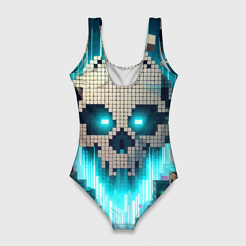 Женский купальник-боди Minecraft skull - ai art fantasy / 3D-принт – фото 2