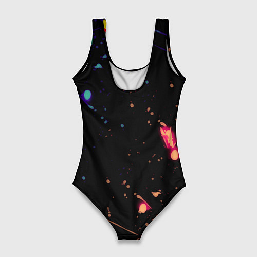 Женский купальник-боди Serious Sam краски текстура / 3D-принт – фото 2