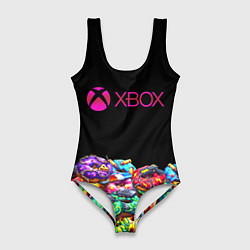 Купальник-боди 3D женский Xbox пончики, цвет: 3D-принт