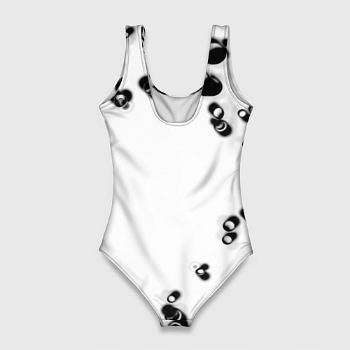 Женский купальник-боди Samurai черные краски текстура / 3D-принт – фото 2