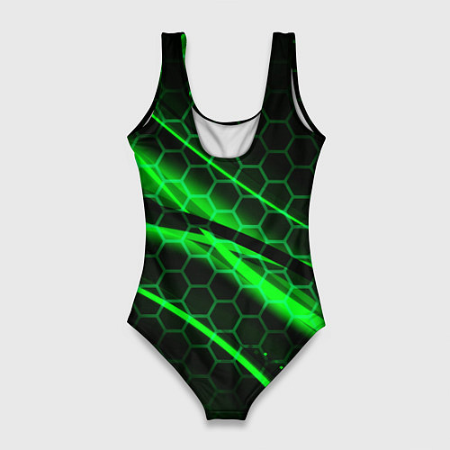 Женский купальник-боди S T A L K E R 2 кислотный стиль / 3D-принт – фото 2