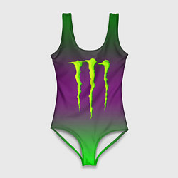 Купальник-боди 3D женский Monster energy gradient, цвет: 3D-принт