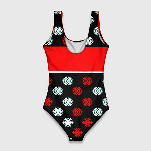 Женский купальник-боди AC DC winter steel / 3D-принт – фото 2