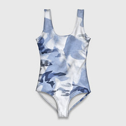 Купальник-боди 3D женский Альпийский камуфляж, цвет: 3D-принт