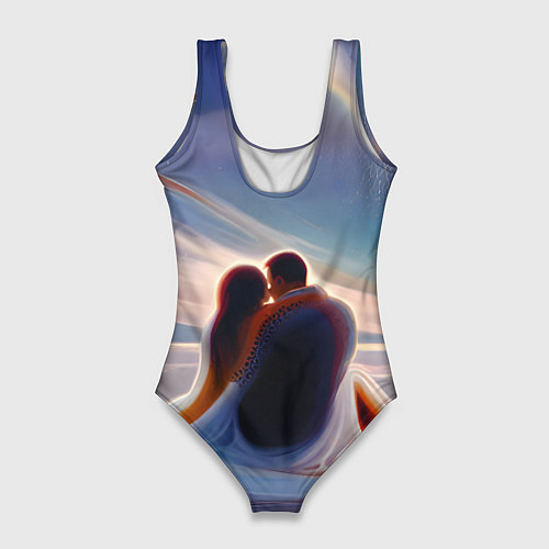 Женский купальник-боди Влюбленные на рассвете / 3D-принт – фото 2