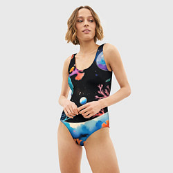 Купальник-боди 3D женский Подводная фантастика, цвет: 3D-принт — фото 2
