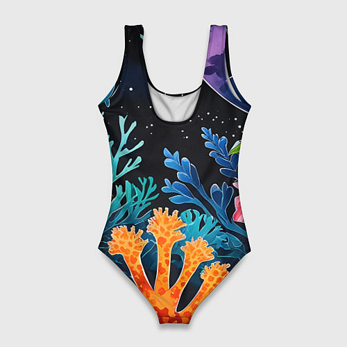 Женский купальник-боди Космические кораллы / 3D-принт – фото 2
